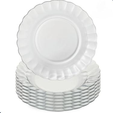 Imagem de Pratos de Jantar, Jogo de Pratos de Jantar, Conjunto de Pratos Fundo de Vidro Transparente Resistente 6 a 18 Peças - Louças para Jantar, Bem Embalado(6)