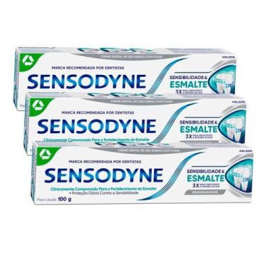 Imagem de Kit 3 Creme Dental Sensodyne Sensibilidade & Esmalte Branqueador 100g