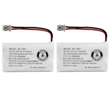 Imagem de Bateria de telefone sem fio recarregável Uniden BBTY0651101 modelo BT1007 de níquel-cádmio, DC 2,4 V 500 mAh (pacote com 2)