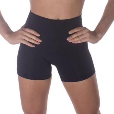 Imagem de Calcinha Boxer Selene Redutora Sem Costura Feminina - Preto, Preto, G