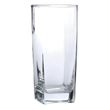 Imagem de Jogo De 12 Copos Vidro Bali Quadrado Luxo Transparente 320ml(4 Copos)