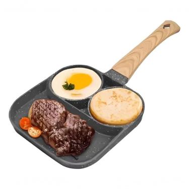 Imagem de Fritadeira Antiaderente Ovo Panqueca Hambúrguer Bacon Top 3 Em 1