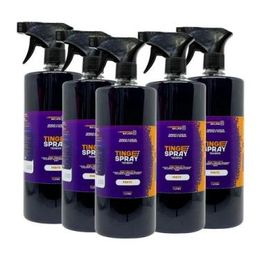Imagem de Kit 5l Tinta Para Sofás Suede Estofados Carpetes Tecidos TingeSpray - 