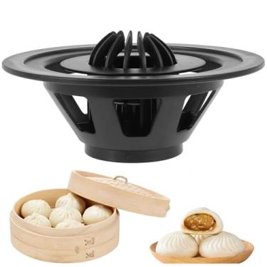 Imagem de Baozi Maker Machine, Dumpling Momo Maker Machine Big Dumpling Bao Bun Pastry Pie Mold Food Safe Baozi Mold for Home Kitchen Beginners of Use Cleaning (preto)