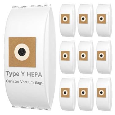 Imagem de Pacote com 10 sacos de substituição de carbono HEPA tipo Y compatíveis com aspiradores de pó Hoover WindTunnel vertical estilo Y, Z, YZ, peça de substituição 4010100Y