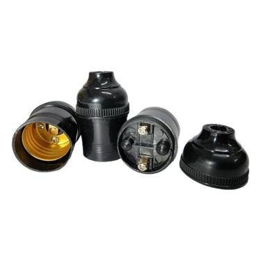 Imagem de 2X 10 Peças Soquete Preto E27 Bocal Para Teto Instalações