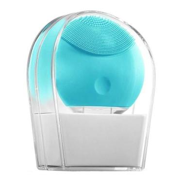 Imagem de Escova Facial Elétrica Esponja Limpeza de Pele Lavar Rosto Massageador