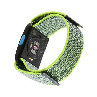 Imagem de YIN SONG Sport Mesh Nylon Armband Compatible with Wahoo Fitness TICK FIT Heart Rate Sensor Replacement Strap - Limelight, Large