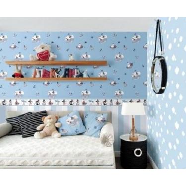 Imagem de Papel de Parede Treboli Azul Nuvens 5871 - Rolo: 10m x 0,53m - ICH