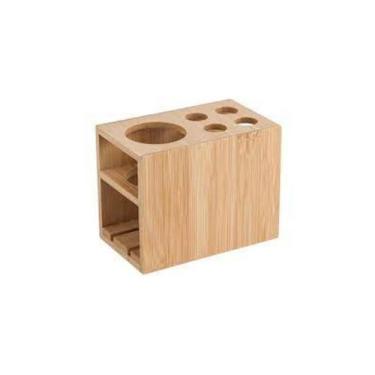 Imagem de Porta Escova e Pasta de Dente de Bambu 13x10 cm - Mimo Style - BM20288