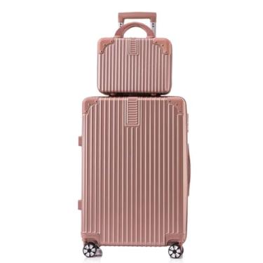 Imagem de Mala De Bordo +frasqueira Viagem jia Rodinhas 360°modelos (Rosa,N18 /9kg 33.5 * 22 * 50)