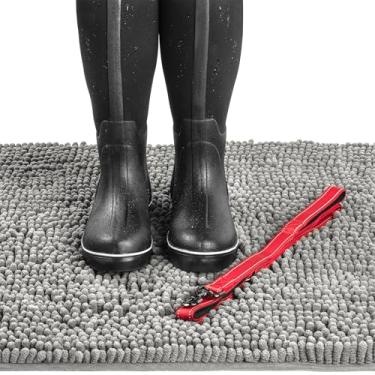 Imagem de DogBuddy Tapete de porta para cães, super absorvente, capacho impermeável, tapetes laváveis para animais de estimação, tapetes antiderrapantes para porta da frente, entrada, porta traseira, sala de