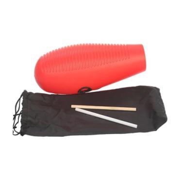 Imagem de TTETTZ Guiro Instrumento de Treinamento Musical Ferramenta de Ensino Instrumento de Percussão Latina para Acompanhamento de Banda Amante Da Música Iniciantes, vermelho