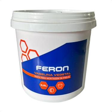 Imagem de Vaselina Vegetal Pasta para Montagem de Pneus Industrial Feron 3,2L Lubrificante Não Tóxico Alto Rendimento Profissional