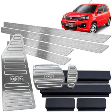 Imagem de Soleira Pedaleira Auto Descanso Uno 2013 a 2020 4P Prata