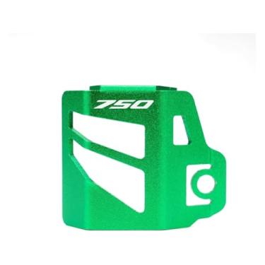 Imagem de Tampa de enchimento de óleo da tampa do reservatório de freio dianteiro traseiro da motocicleta compatível com Z750 Z 750 Z750S 2005 2006 2007 2008 2009 2010 2011 2012 (1 protetor verde)