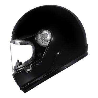 Imagem de Capacete Moto Norisk V8 Preto Brilho Custom Old Schol (60)