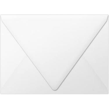Imagem de LUXPaper Envelopes de convite com aba de contorno A7 | 13 cm x 19 cm | Branco | Texto de 36 kg | 100% reciclado | 250 Qtd