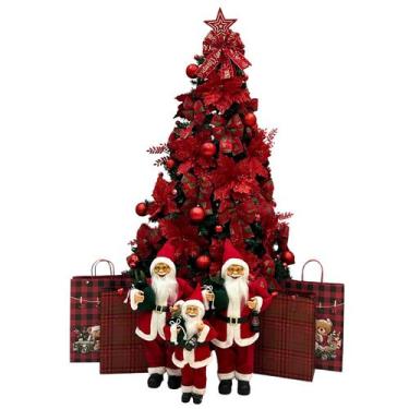 Imagem de Árvore de Natal 2,10mt Enfeites Luxo Completos Pisca LED - Decorally H