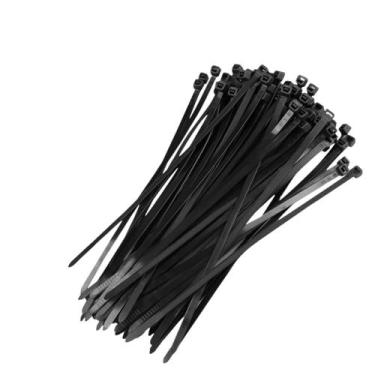 Imagem de Abraçadeira Plástica Nylon Preta 280 x 4,8mm 100 Un - Mestre da Fixaçã