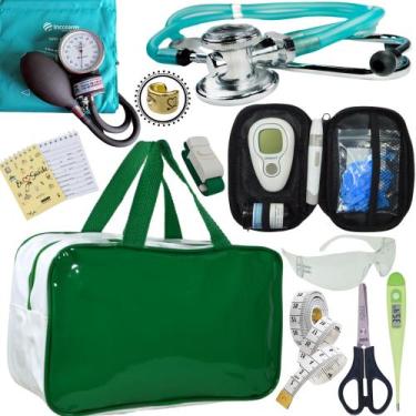 Imagem de Kit Enfermagem + Aparelho Medidor Glicose Completo Premium - Love Saud