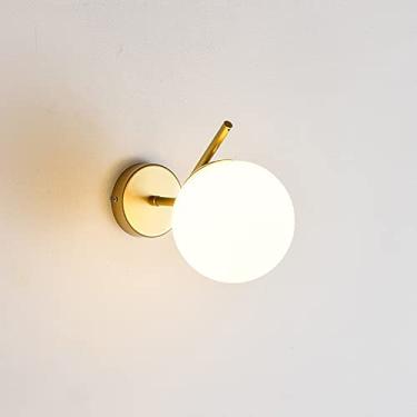 Imagem de Luminária de parede de vidro branco com braço dobrável, luminária de parede de metal, luminária de penteadeira de parede globo, arandelas com fiação, lâmpadas de cabeceira E27 para sala de e