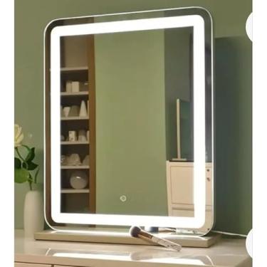 Imagem de Espelho Maquiagem com LED Touch - Espelho para Penteadeira Iluminado, Luzes Brancas Neutras, Toque Sensível ao Toque (3000k4000k6000k)