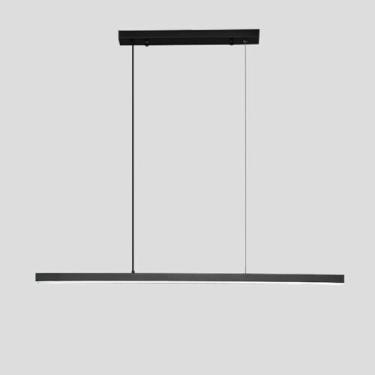 Imagem de YQSLQZZ Luzes de teto suspensas para ilha de cozinha, luminária pendente de restaurante monograma minimalista, 88 cm 3000k-6000k lustre de fazenda de latão variável tricolor, 35 W