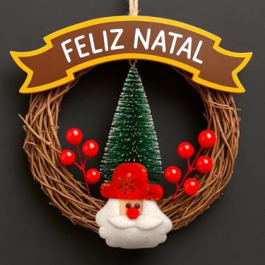 Imagem de Guirlanda de Natal Enfeite Natalino Artesanal Decorativa Atraente para Decoração Guirlanda de Natal Charmosa e Festiva