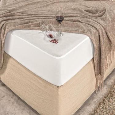 Imagem de Protetor Colchão Casal King Impermeável Branco - Mr enxovais