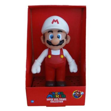 Imagem de Boneco Mario Fire - Super Mario Bros Grande - Super Size Figure Collec