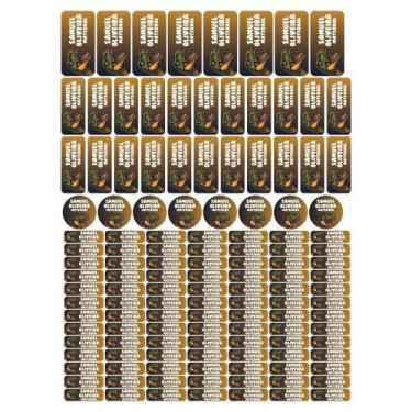 Imagem de 129 Etiquetas Escolares Personalizado Vinil Dinossauro - Tectoner, Din