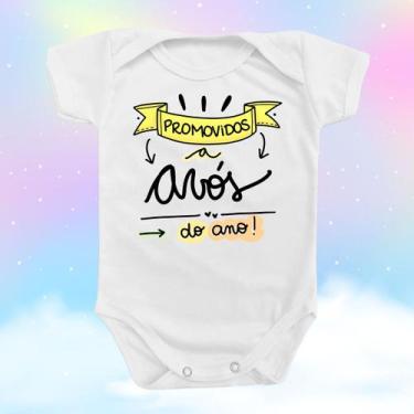 Imagem de Body Roupa De Bebê Promovidos A Avós Do Ano Anúncio Gravidez - Borizin