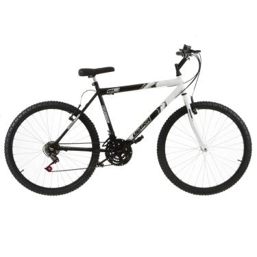 Imagem de Bicicleta de Passeio Ultra Bikes Esporte Bicolor Aro 26 Reforçada Freio V-Brake – 18 Marchas Preto/Branco