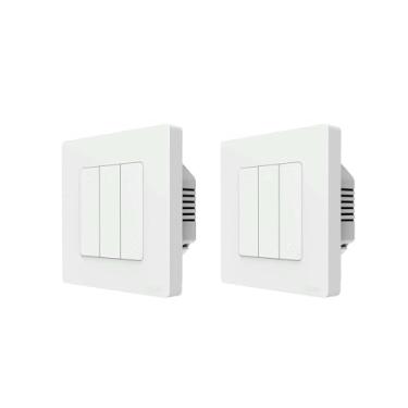 Imagem de GaoLeAve Smart ZigBee Interruptor de cortina com anel estrela para persiana elétrica, motor cego, Alexa/óculos de proteção, controle remoto em casa, branco, 2 peças