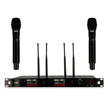 Imagem de Microfone Sem Fio Profissional Duplo de Mão UHF SD-70 MM - Soundrix