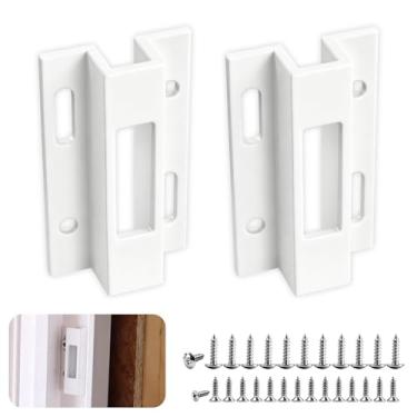 Imagem de 1 peça de suporte de porta deslizante de alumínio E 2124, para trava estilo gancho, trava de porta deslizante extrudada, adequada para Pella, Micron série 1200, portas Viking e outras portas de vidro