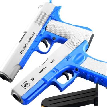 Imagem de Genérico Pistola de Brinquedo Dardos com Cápsula (Azul)