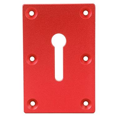 Imagem de Eujgoov Alicate de Travamento Placa de Montagem Ferramenta de Fixação de Liga de Alumínio 120mm 80mm 7mm Com 6 Parafusos para Mesa de Marcenaria (vermelho)