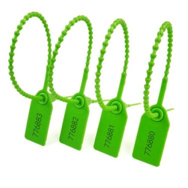 Imagem de KOCENTS (R) 1000 peças de selos de segurança de plástico, laços de zíper de etiqueta para caixa de remédios, extintores de incêndio, autotravamento descartável, comprimento de 250 mm/9,84 polegadas