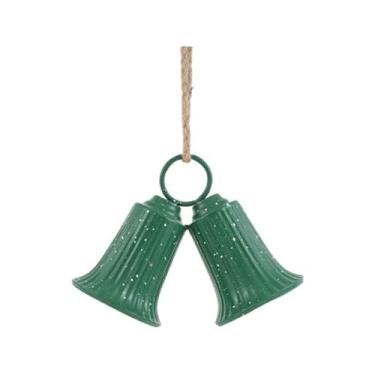 Imagem de Baoblaze Enfeite de sino de Natal, decoração de Natal suspensa, leve, enfeite de árvore de Natal para o festival de ação de Graças em hotéis e fazendas, Verde