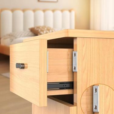 Imagem de Pacote com 4 travas magnéticas de armário, trava magnética ultrafina para ímãs de gaveta, fechamentos magnéticos para porta de armário de cozinha, fecho magnético de porta