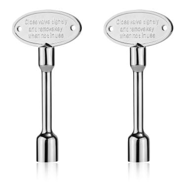 Imagem de Chave universal de lareira a gás com 2 peças, substituição de chave de válvula de gás de metal de 10 cm para fogueiras externas, serve para válvula esférica de giro de 1/10.2 cm 5/40.6 cm