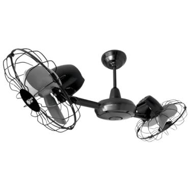 Imagem de VENTILADOR DE TETO GEMINI 220V PRETO LORENSID COM DOIS MOTORES