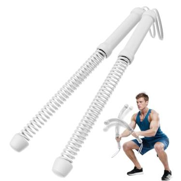 Imagem de 2 cordas de batalha pesadas sem corda para academia em casa, exercitador de braço resistente para treinamento de força, corda de batalha portátil para exercícios avançados e construção muscular do