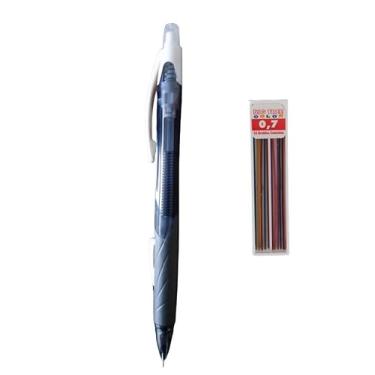 Imagem de Kit Lapiseira 0.7 mm + Grafite 0.7 mm Colorida (Cinza Translucido)