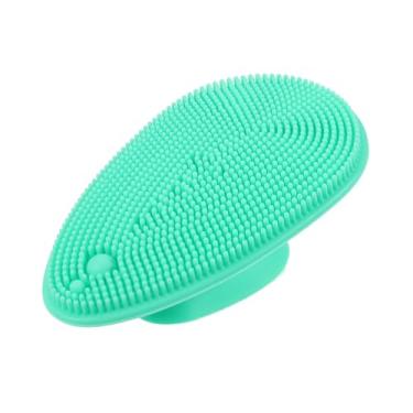 Imagem de Escova de limpeza esfoliante facial de silicone, escova de limpeza facial, escova de lavagem facial macia para esfoliante facial, verde, 8 x 4,7 x 2,9 cm