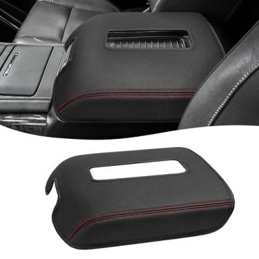 Imagem de Eaglecover Capa de apoio de braço do console central para GMC Sierra e Chevrolet Silverado 2014-2018, Tahoe & Yukon & Suburban 2015-2019, assento de balde, protetor de braço de carro, costura preta e