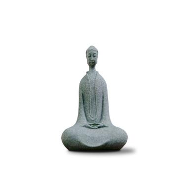 Imagem de Escultura: Figura de Buda em arenito verde, estilo Wei do Norte