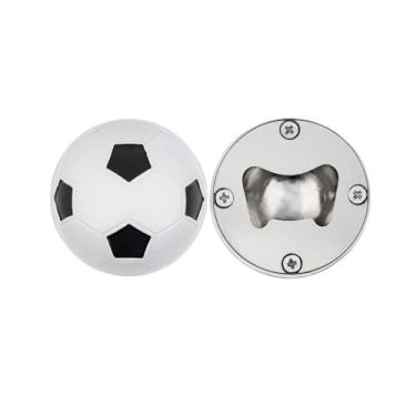 Imagem de Coldcracker Abridor de garrafas lembrancinhas de festa de futebol – Acessórios para bar temático de futebol em forma de bola de 5 cm – Design engraçado e prático – Construção de aço durável – Ideal
